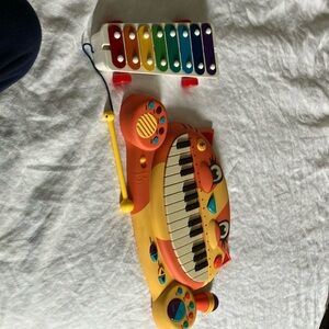 Colorful Musical Cat Keyboard and Xylophone Toy